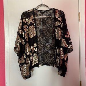 Torrid Lace & sequin Kimono cover